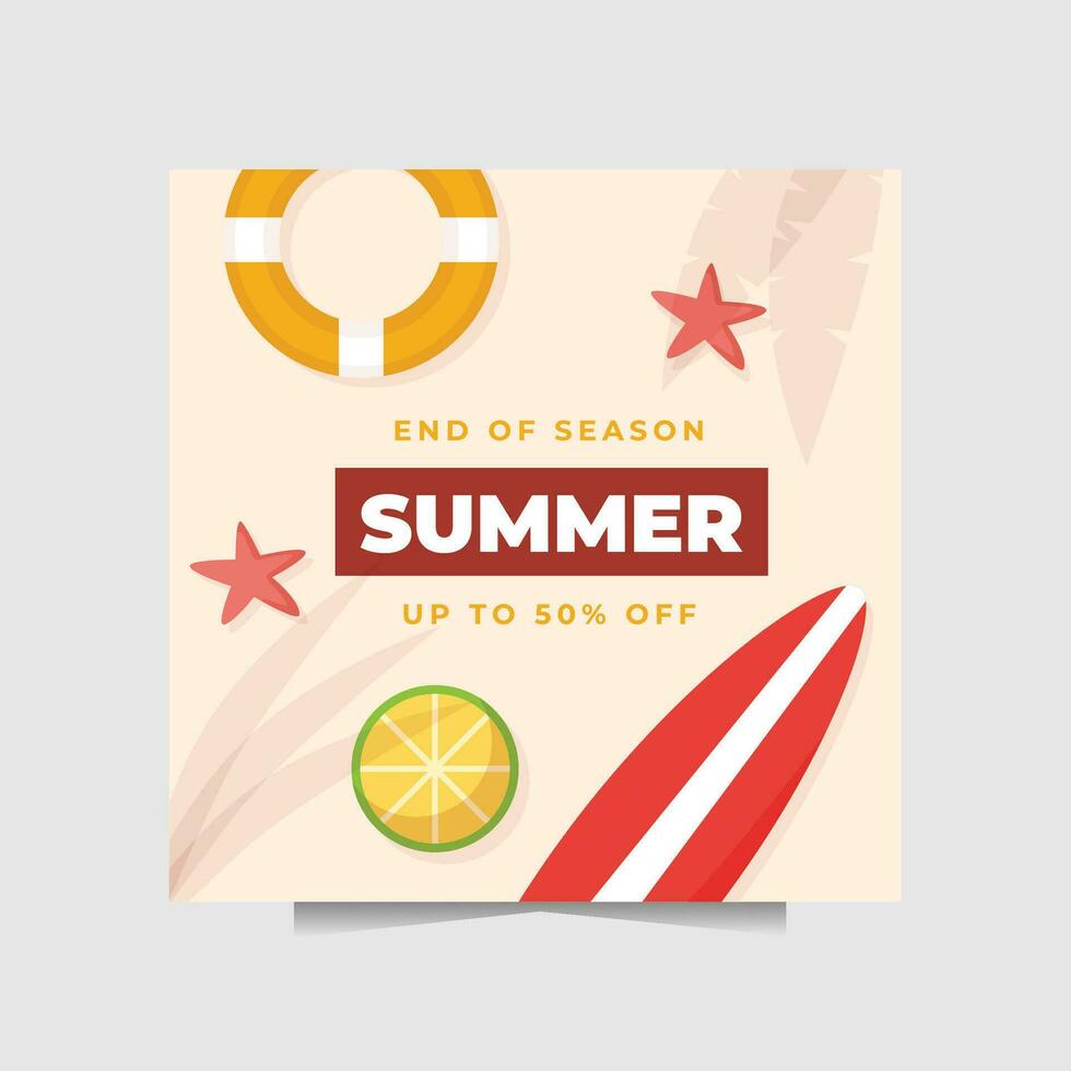 póster o bandera para mejor de verano y año final rebaja vector