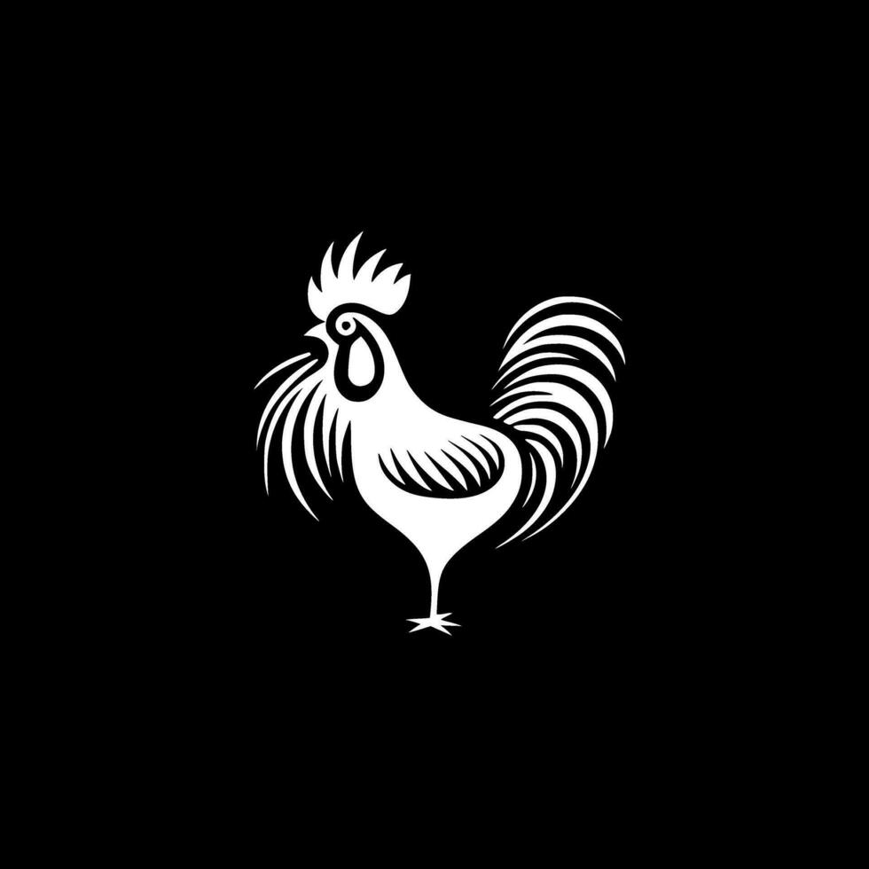 gallo, minimalista y sencillo silueta - vector ilustración