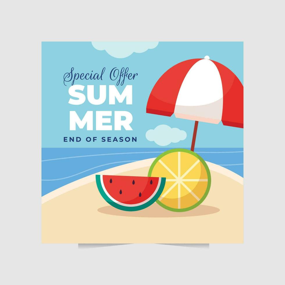Poster or banner for Best of Summer and Year End Sale vector
