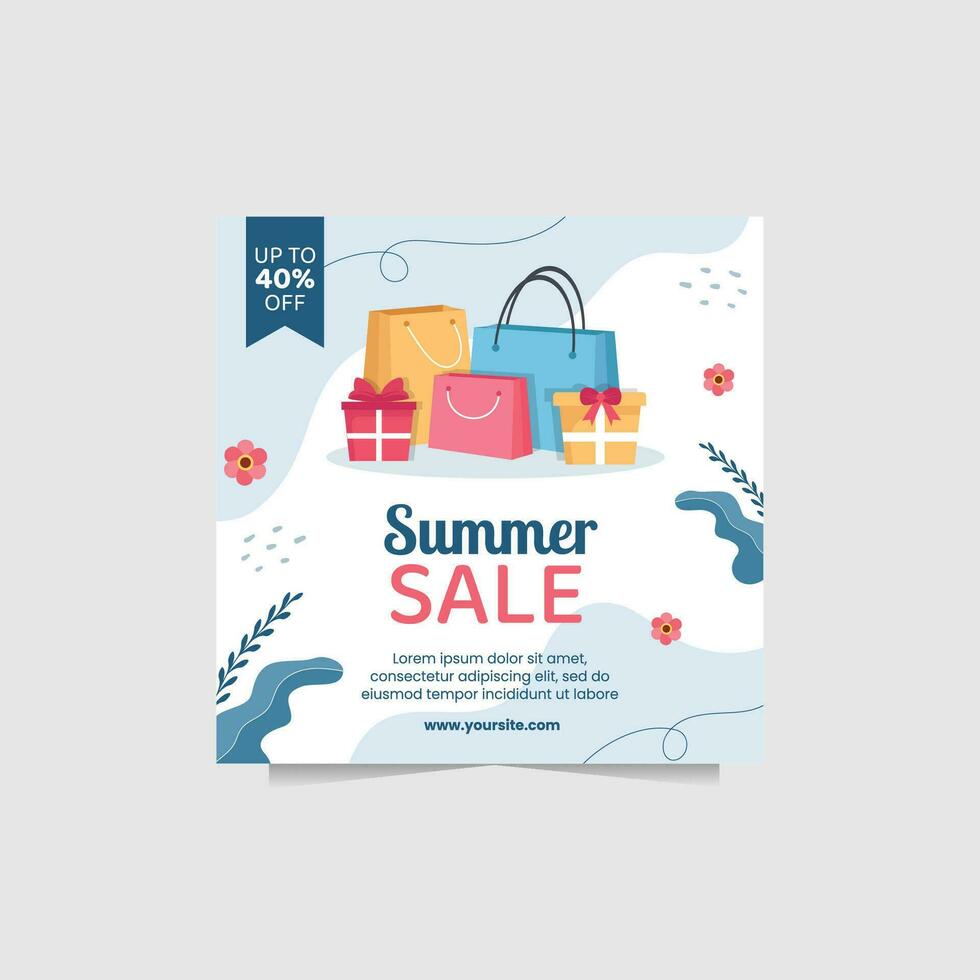 poster and banner to Embrace the Best of Summer and Year End Sale vector