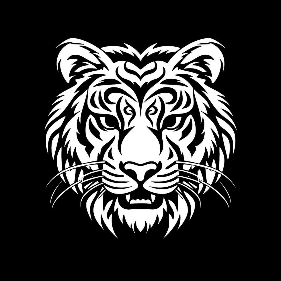 Tiger, Minimalist and Simple Silhouette - Vector illustration