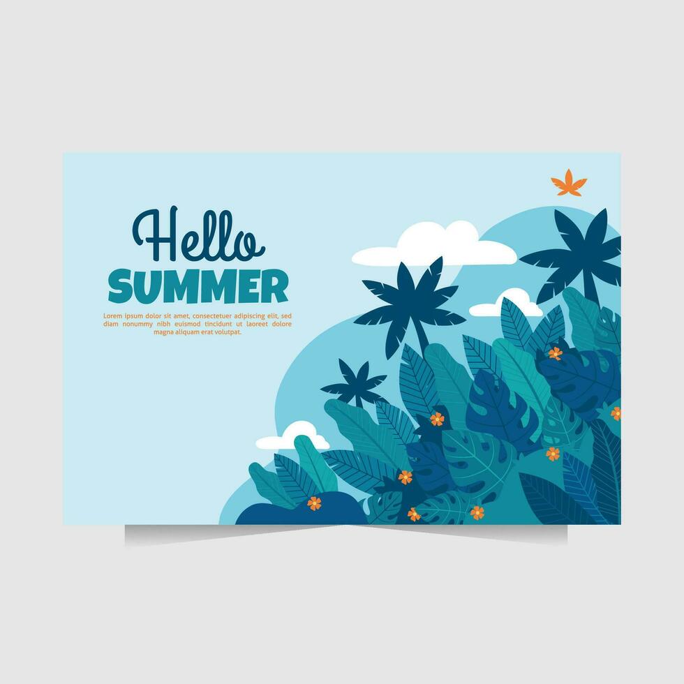 antecedentes y ilustración de increíble verano ambiente con vistoso estilo vector