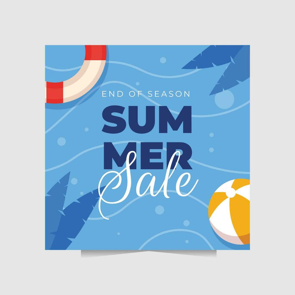 Poster or banner for Best of Summer and Year End Sale vector