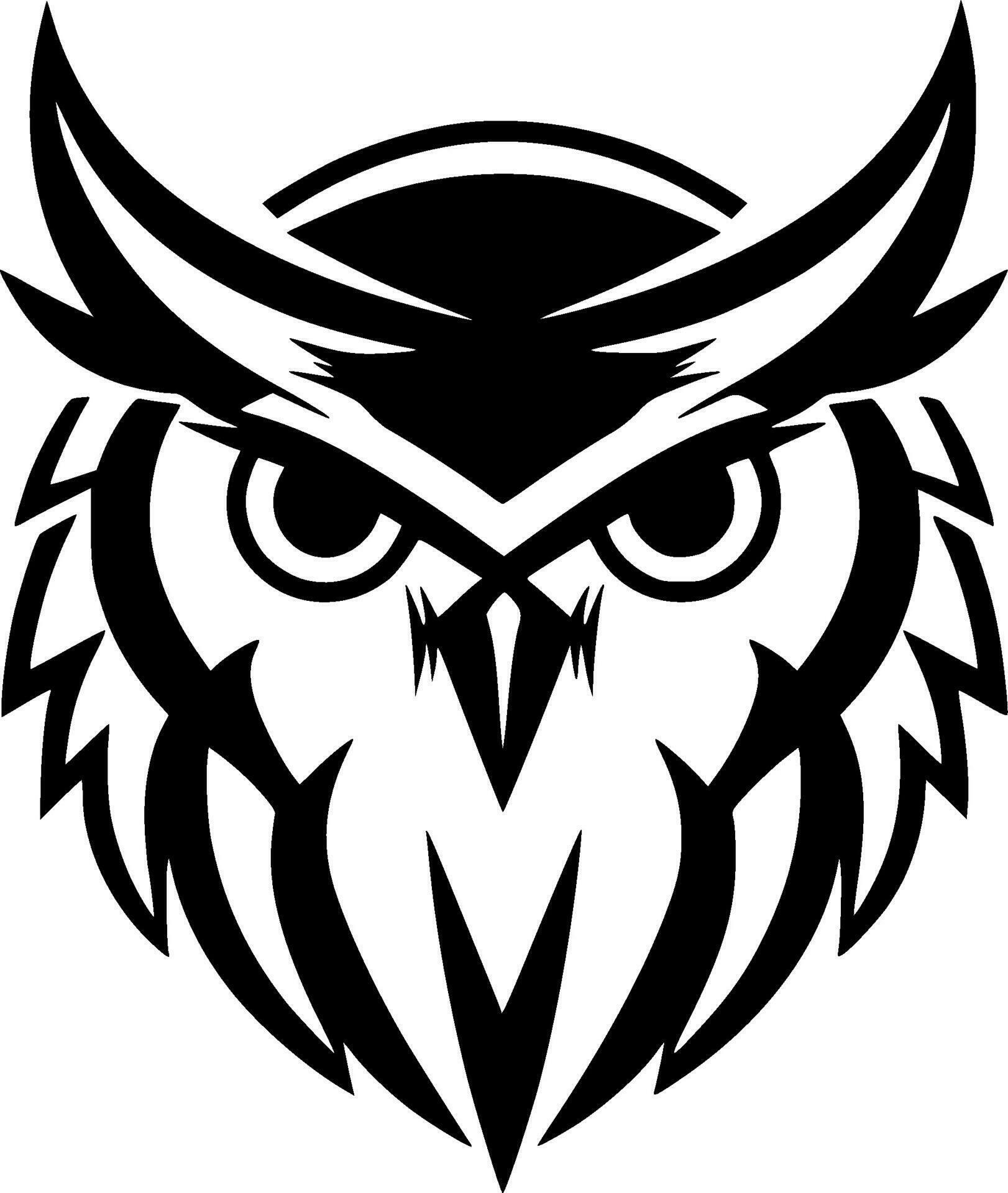 Owl, Black and White Vector illustration 27209957 Vector Art at Vecteezy
