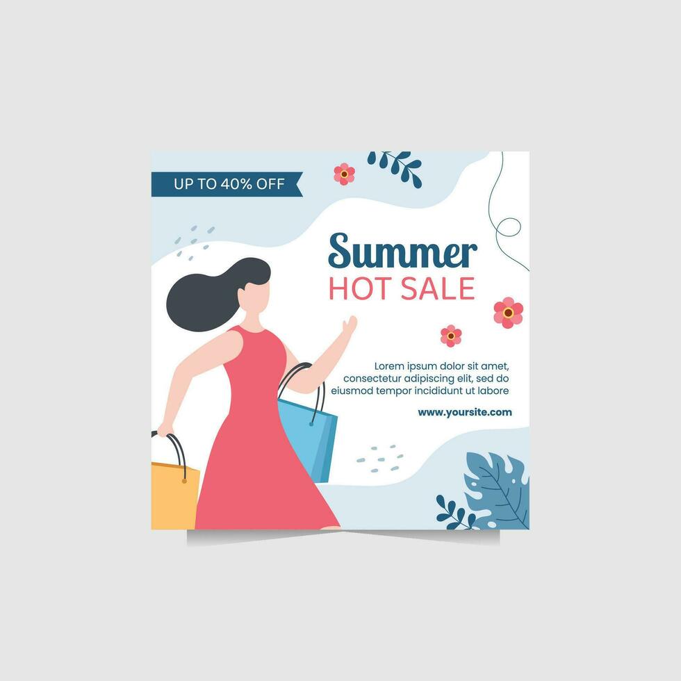 poster and banner to Embrace the Best of Summer and Year End Sale vector