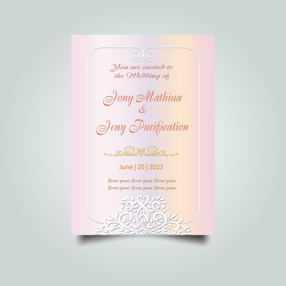 lujo Boda invitación tarjeta diseño colocar. lujo Clásico dorado vector invitación tarjeta modelo