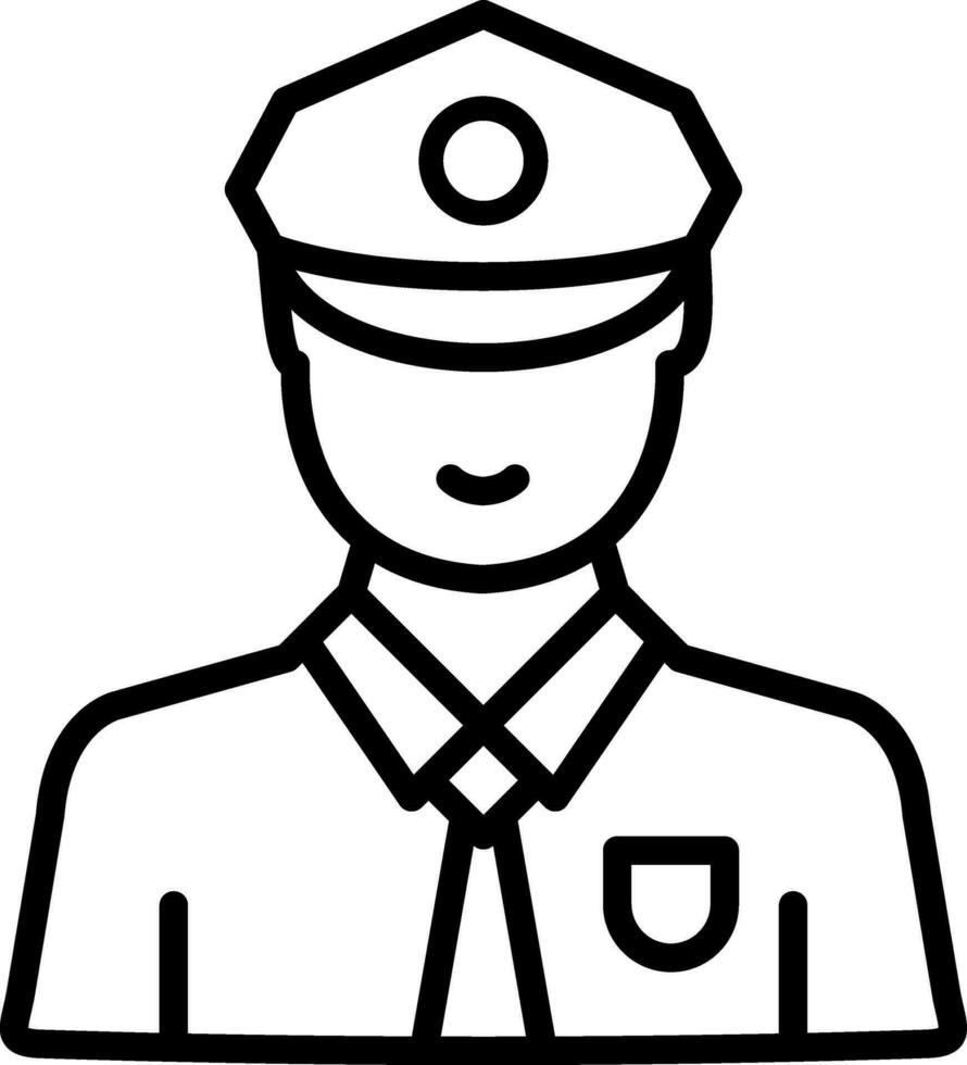 Security Guard Vector Icon Design