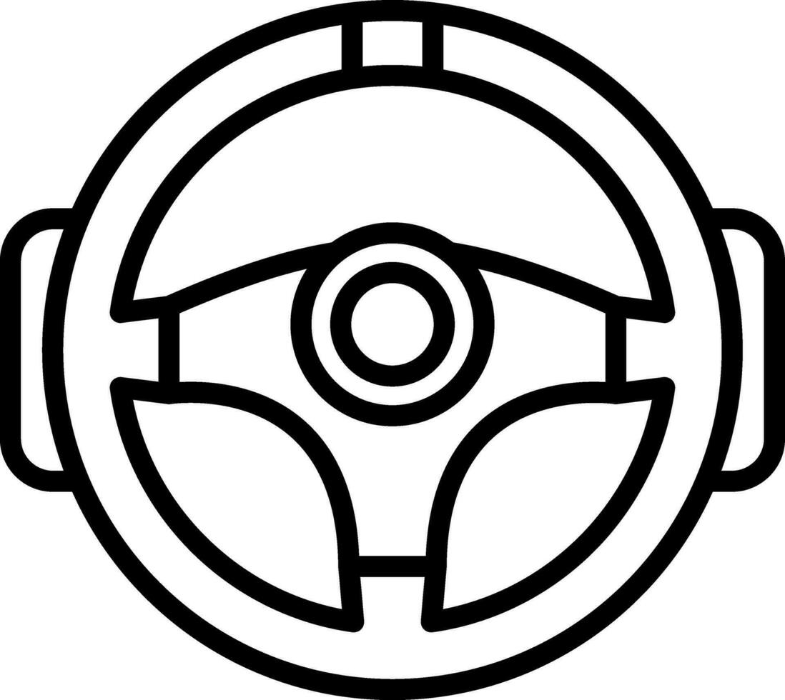 Steering Wheel Vector Icon Design