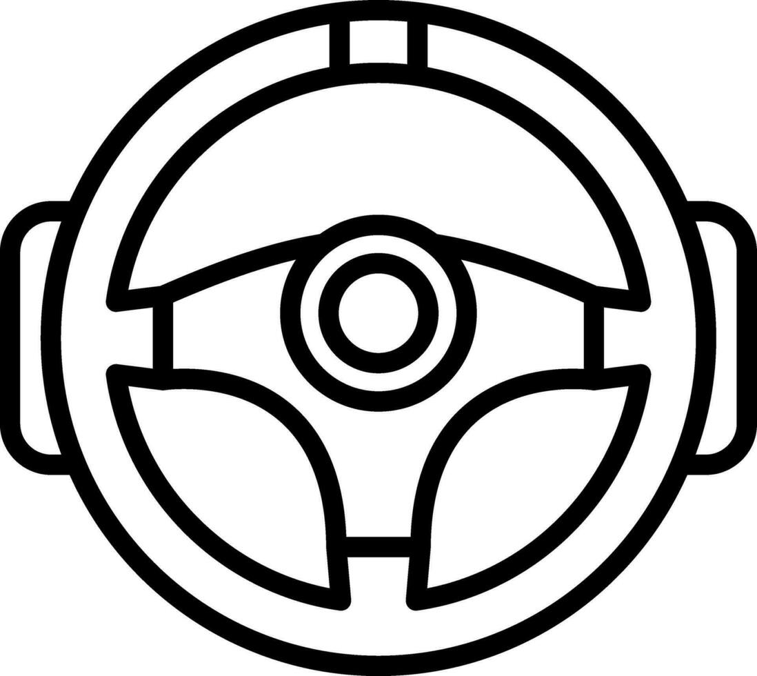 Steering Wheel Vector Icon Design