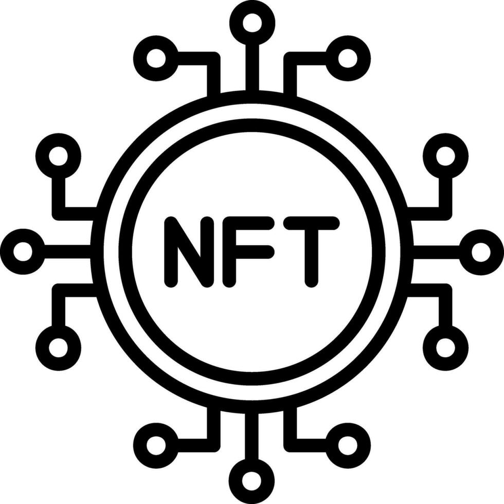 nft vector icono diseño