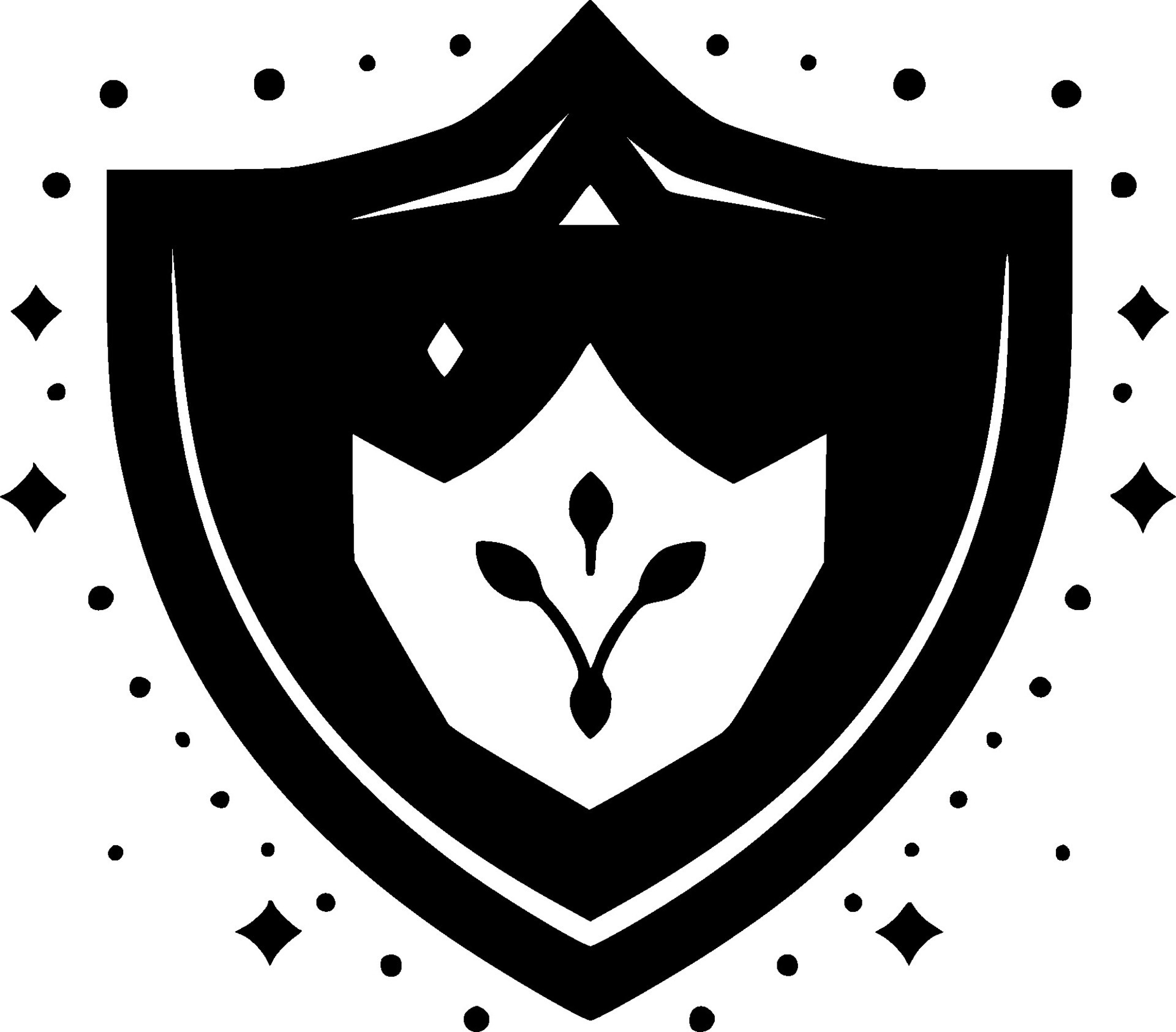 Shield, Black and White Vector illustration 27210146 Vector Art at Vecteezy