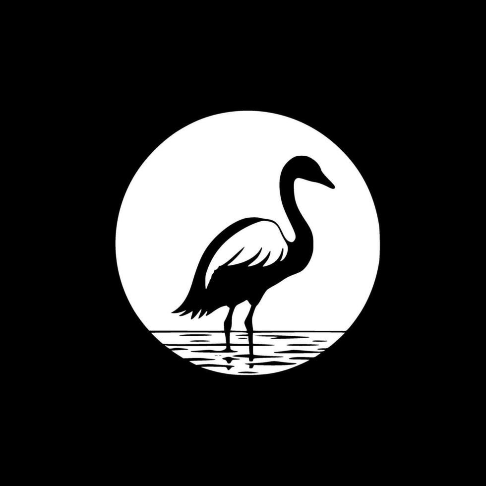 cisne, negro y blanco vector ilustración