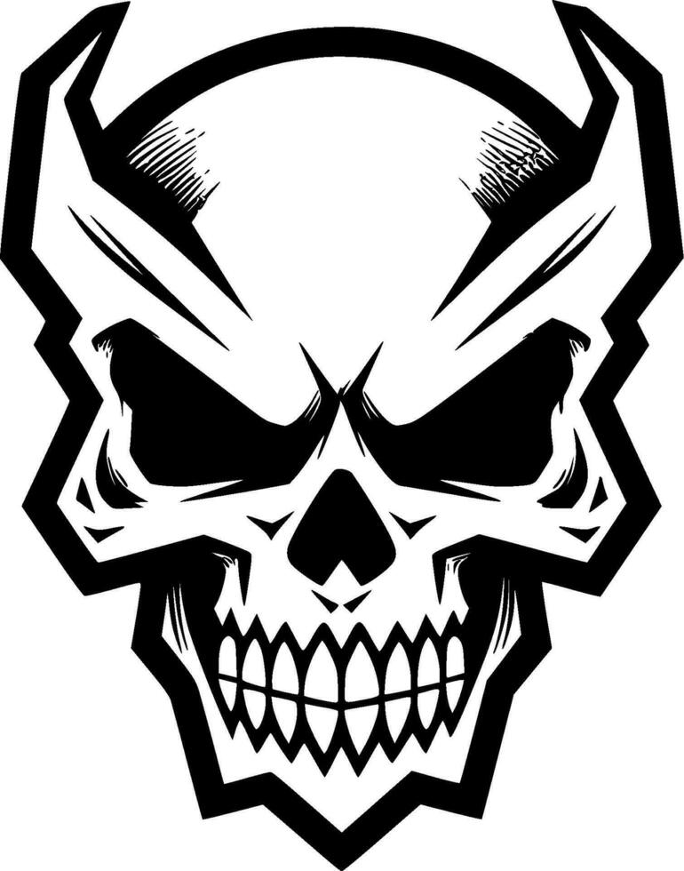 Skull - Minimalist and Flat Logo - Vector illustration