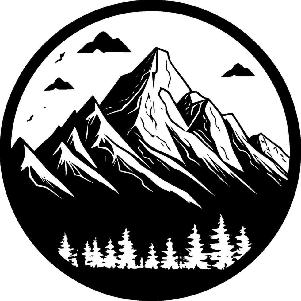 Mountain Range - High Quality Vector Logo - Vector illustration ideal for T-shirt graphic