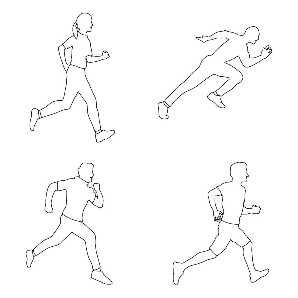 running person icon vector