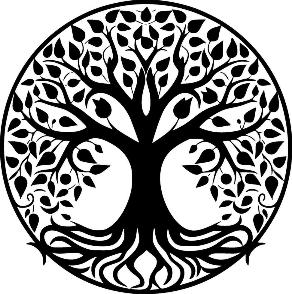Tree - Minimalist and Flat Logo - Vector illustration