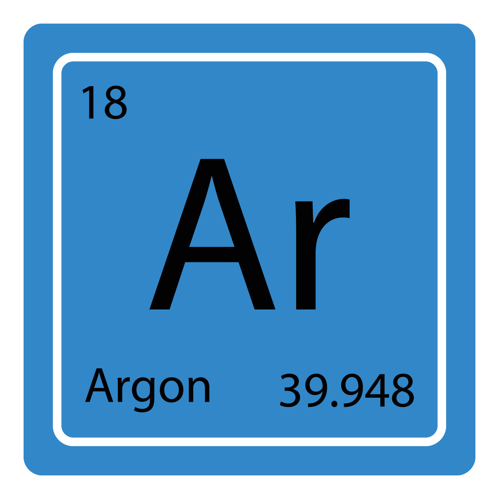 Argon Ar chemical element icon. The chemical element of the periodic table  27210218 Vector Art at Vecteezy