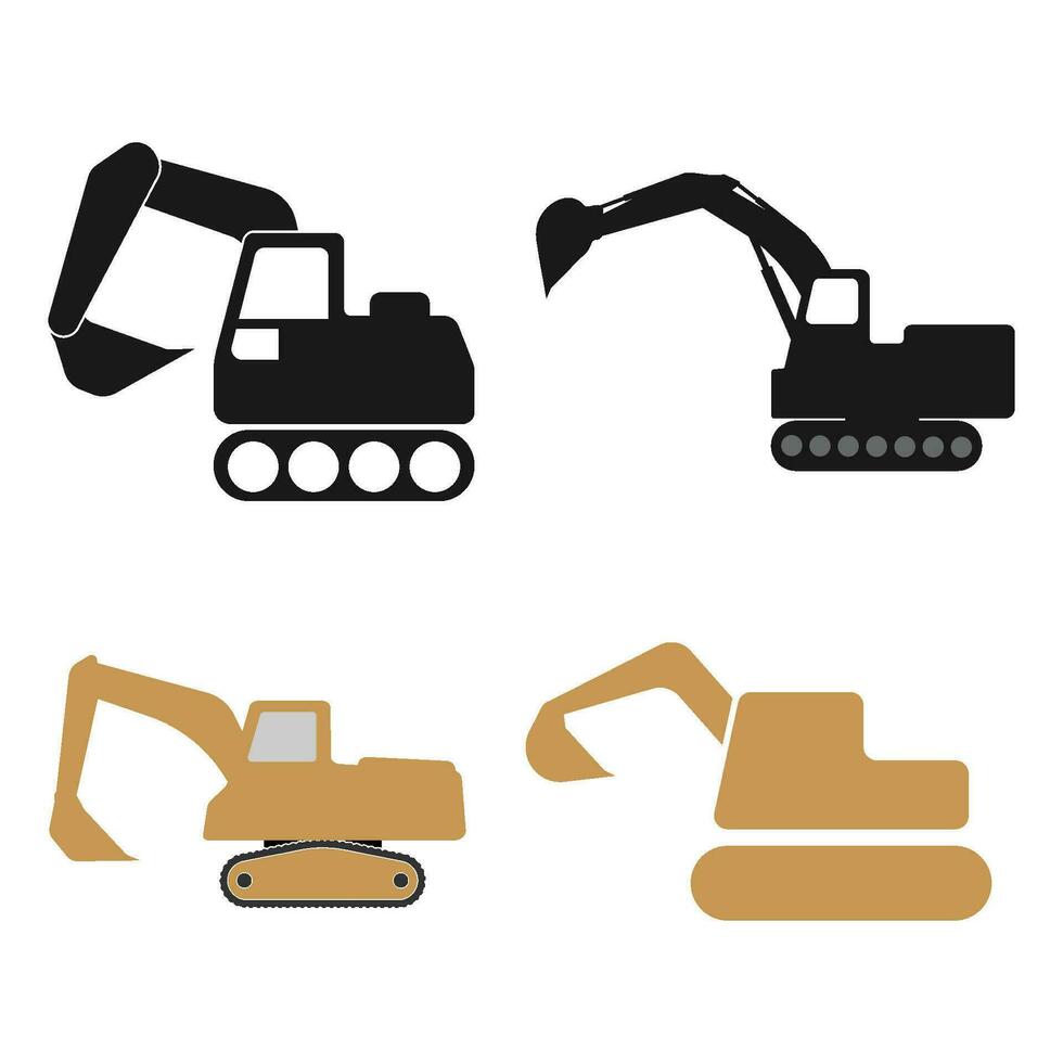 excavator icon vector