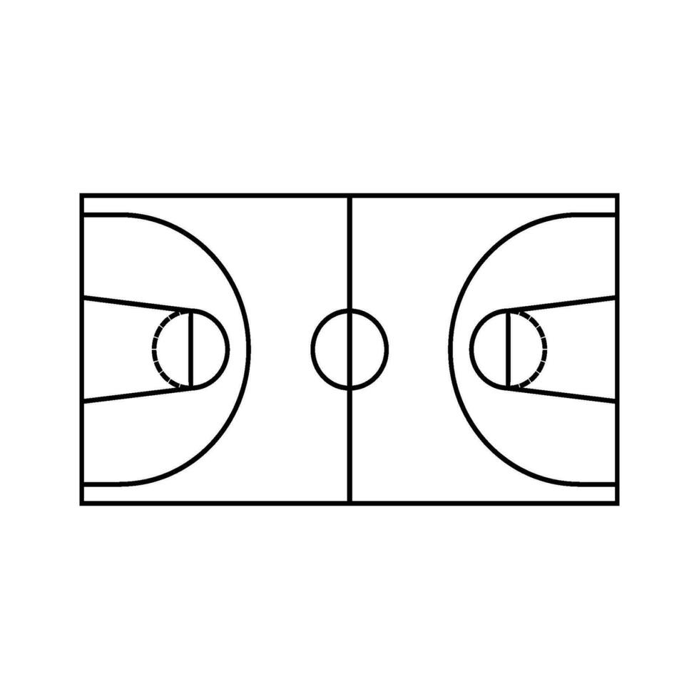 basketball court icon vector