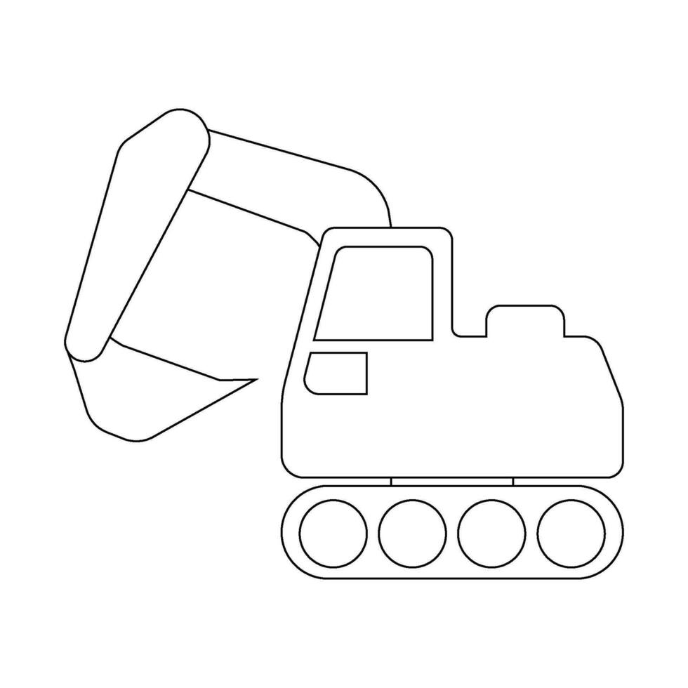 excavator icon vector