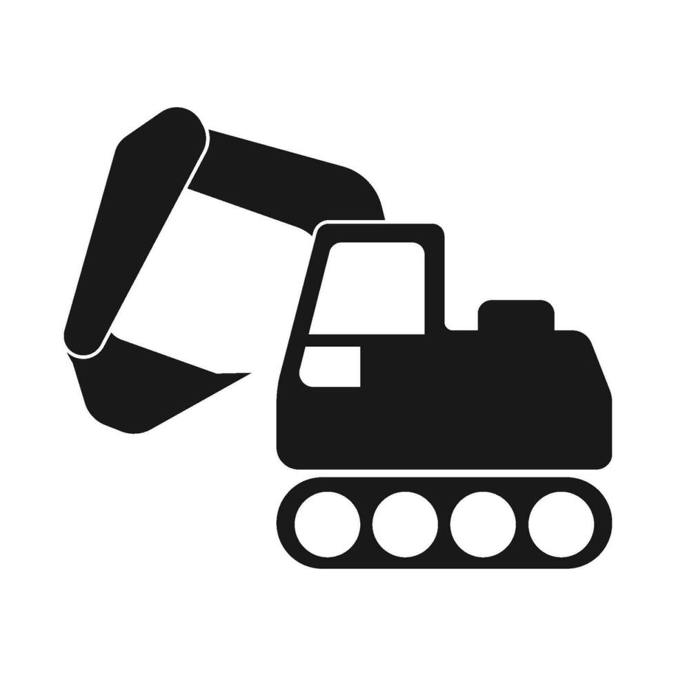 excavator icon vector