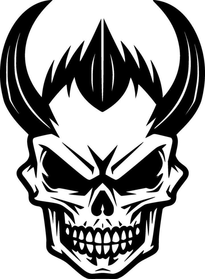 Skull, Minimalist and Simple Silhouette - Vector illustration