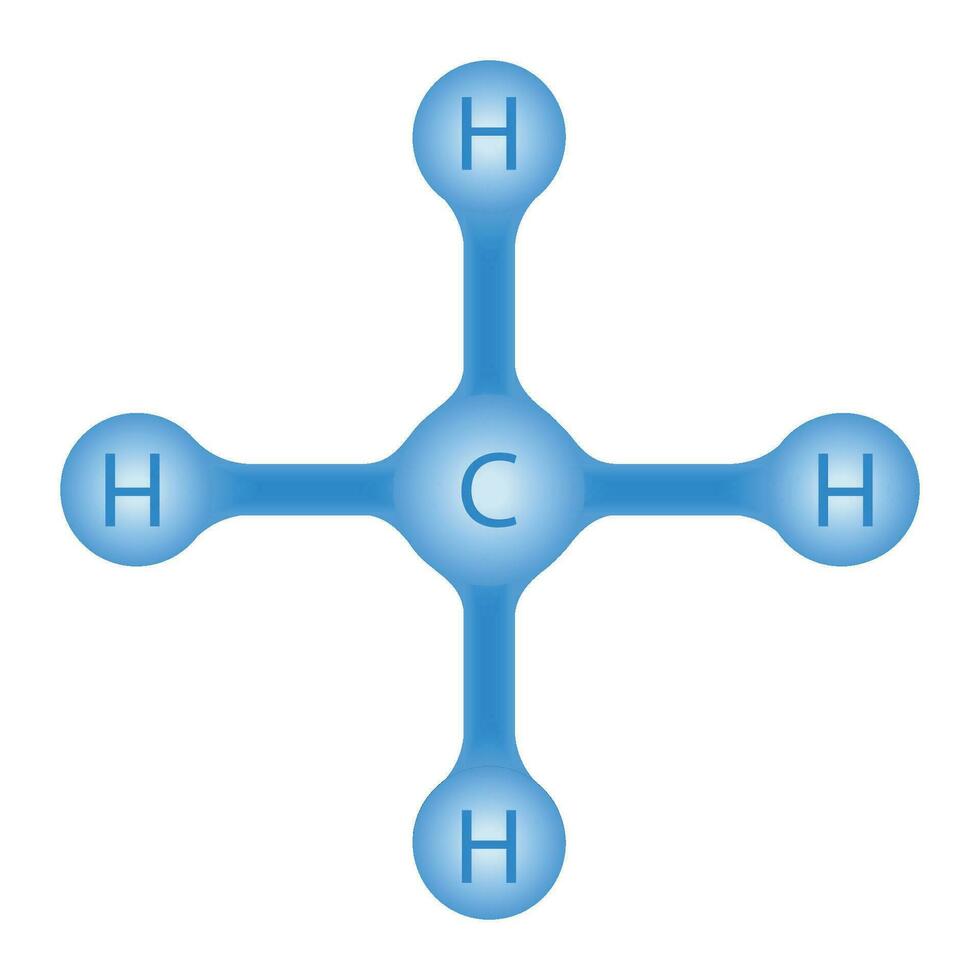 Methane molecule icon vector