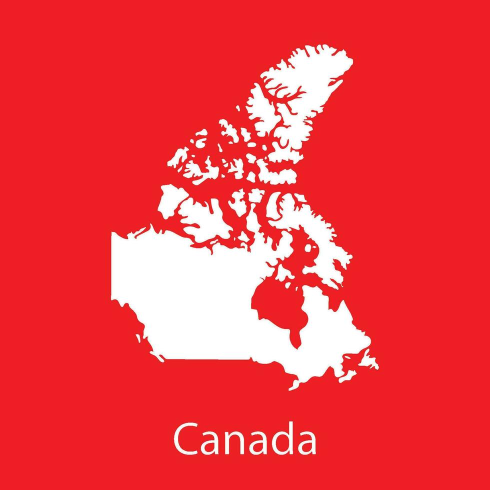 Canadá mapa icono vector