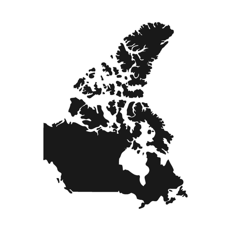 canada map icon vector