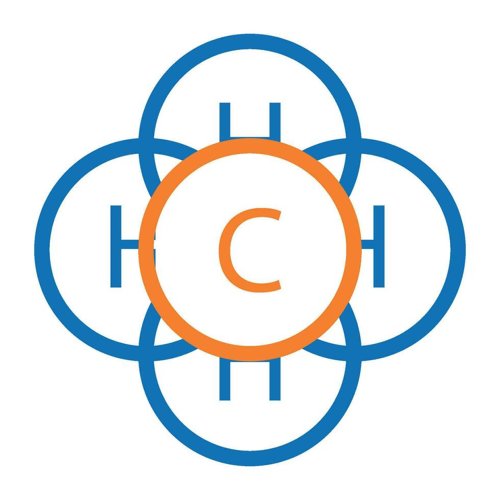 Methane molecule icon vector