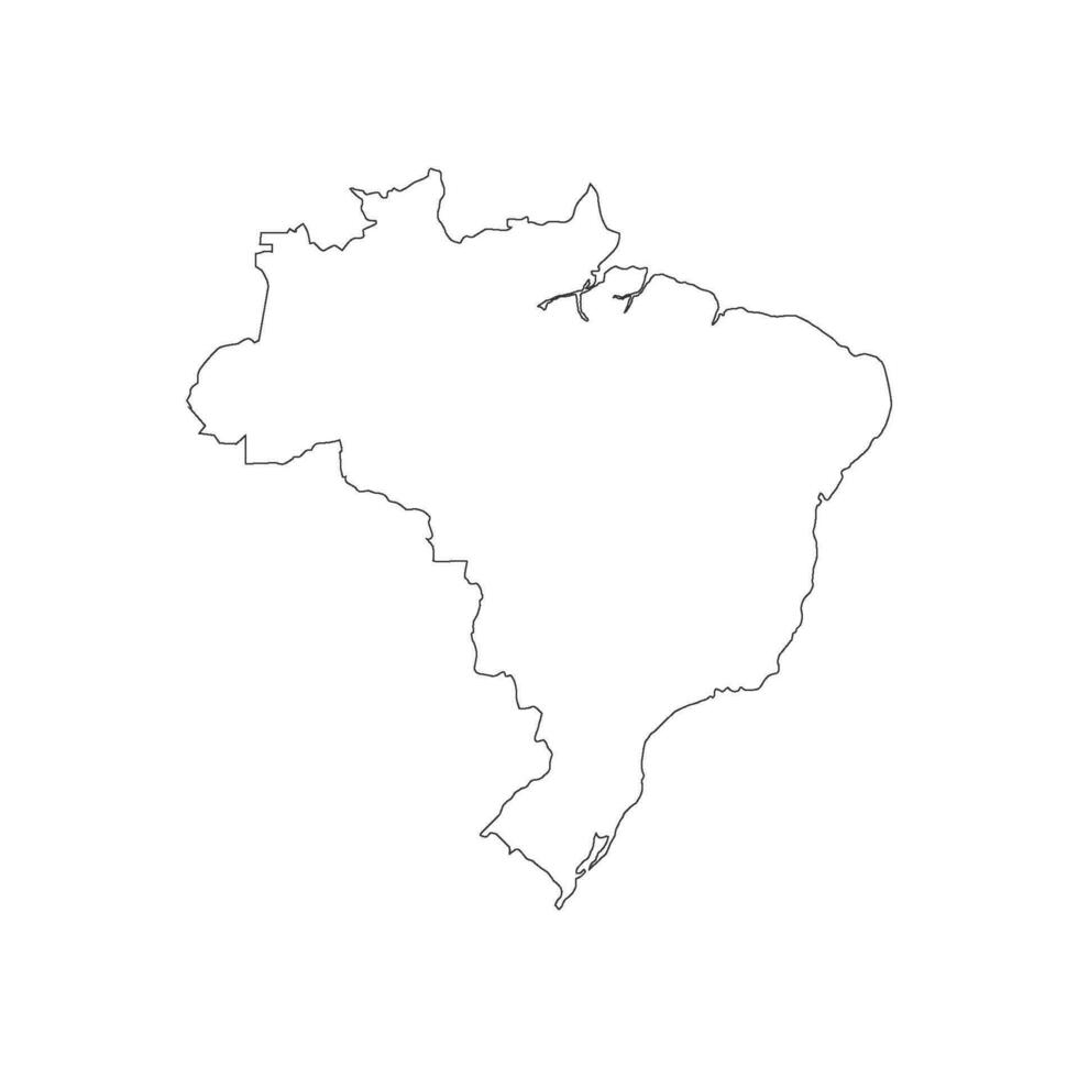 Brasil mapa icono vector