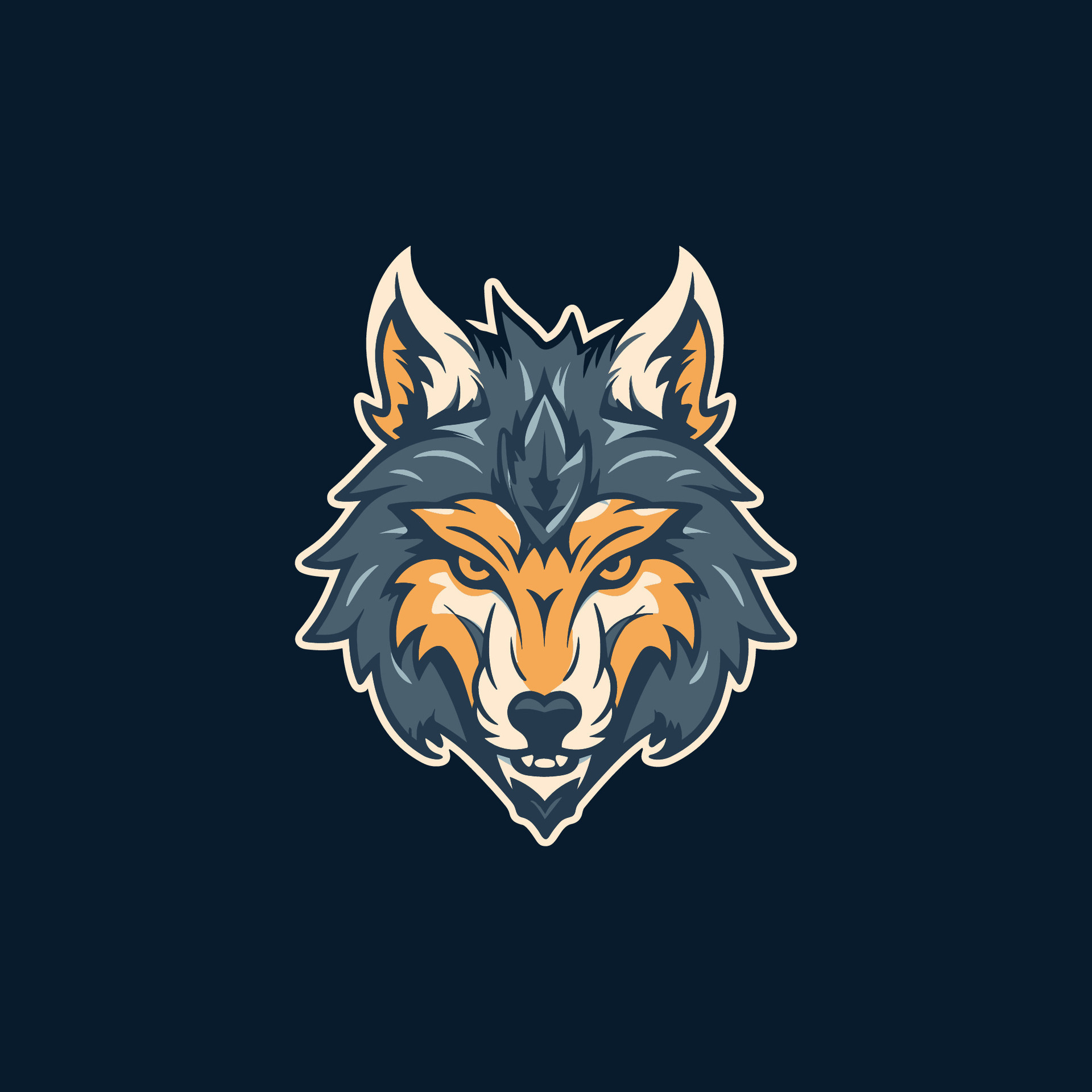 Impressive Wolf Head Mascot Drawing 27210423 Vector Art at Vecteezy