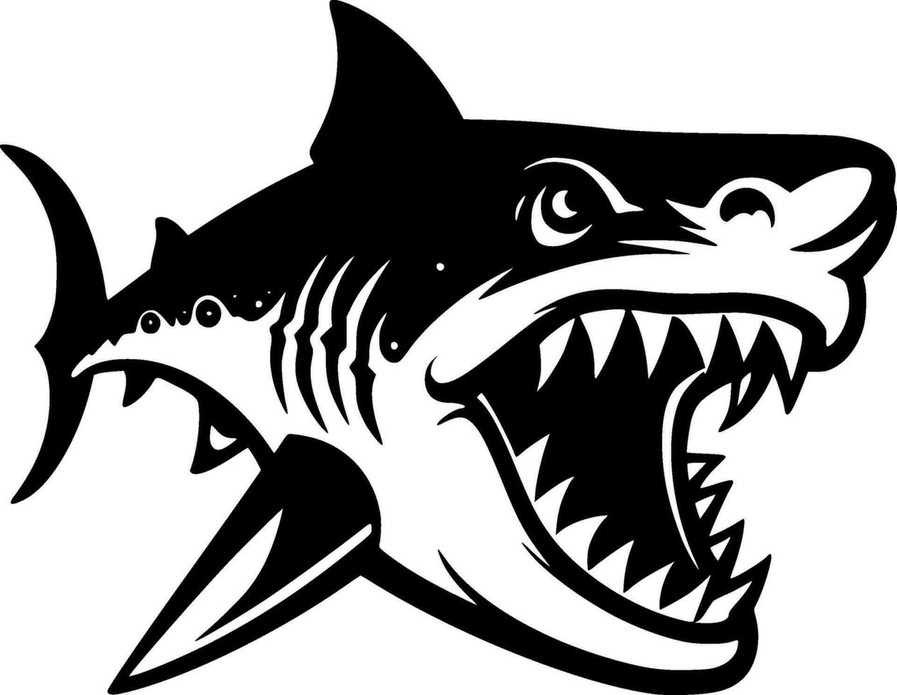 Shark - Minimalist and Flat Logo - Vector illustration