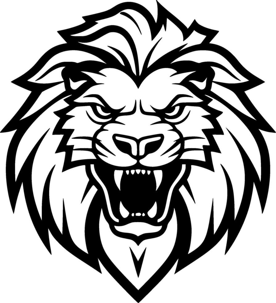 Lion - Minimalist and Flat Logo - Vector illustration