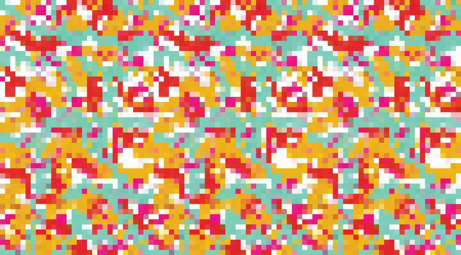 Pixelated Colorful Vibrant Geometric grid modern abstract pixel Noise Vector texture, Tile seamless pattern background