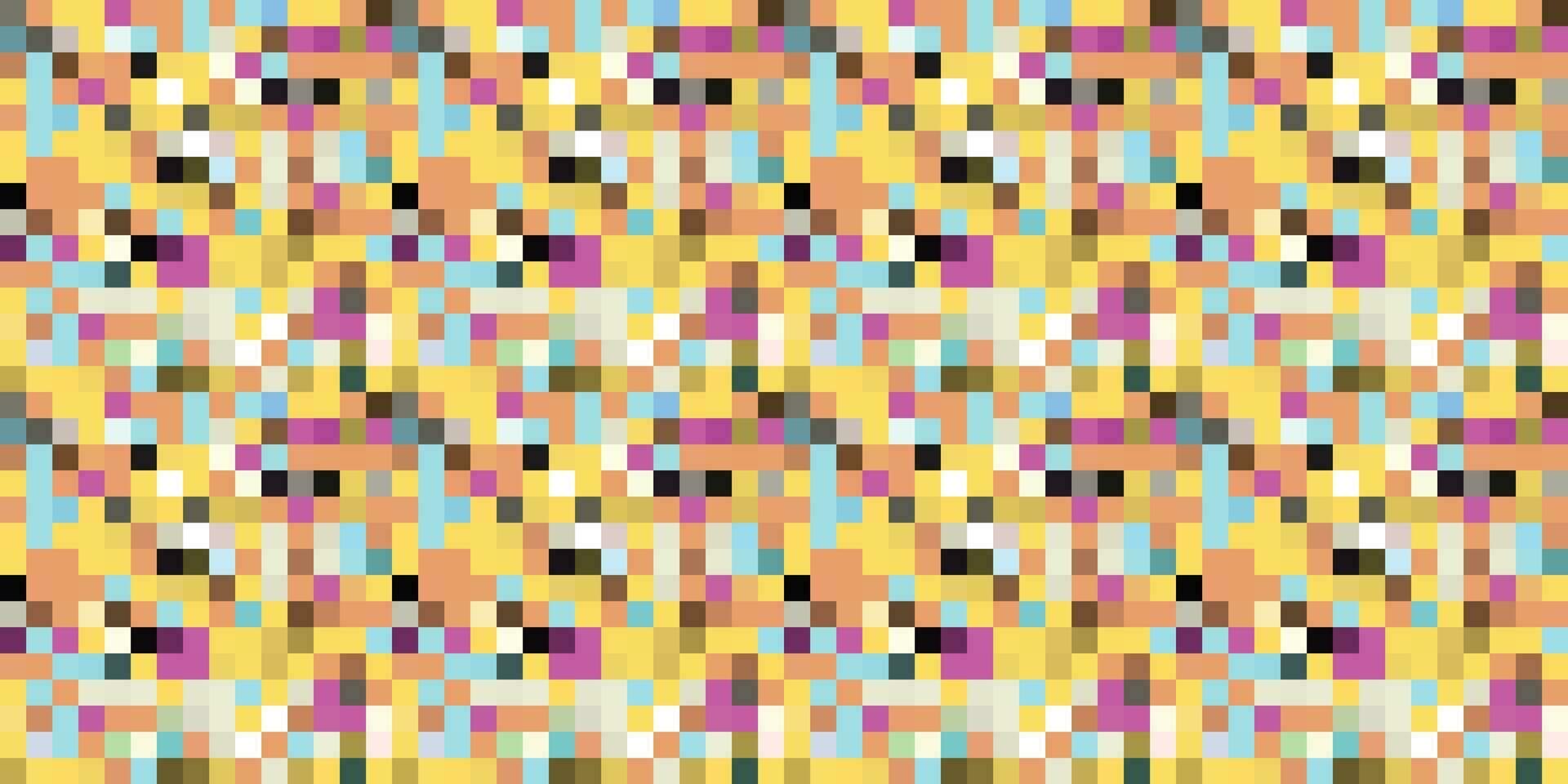 Pixelated Colorful Vibrant Geometric grid modern abstract pixel Noise Vector texture, Tile seamless pattern background