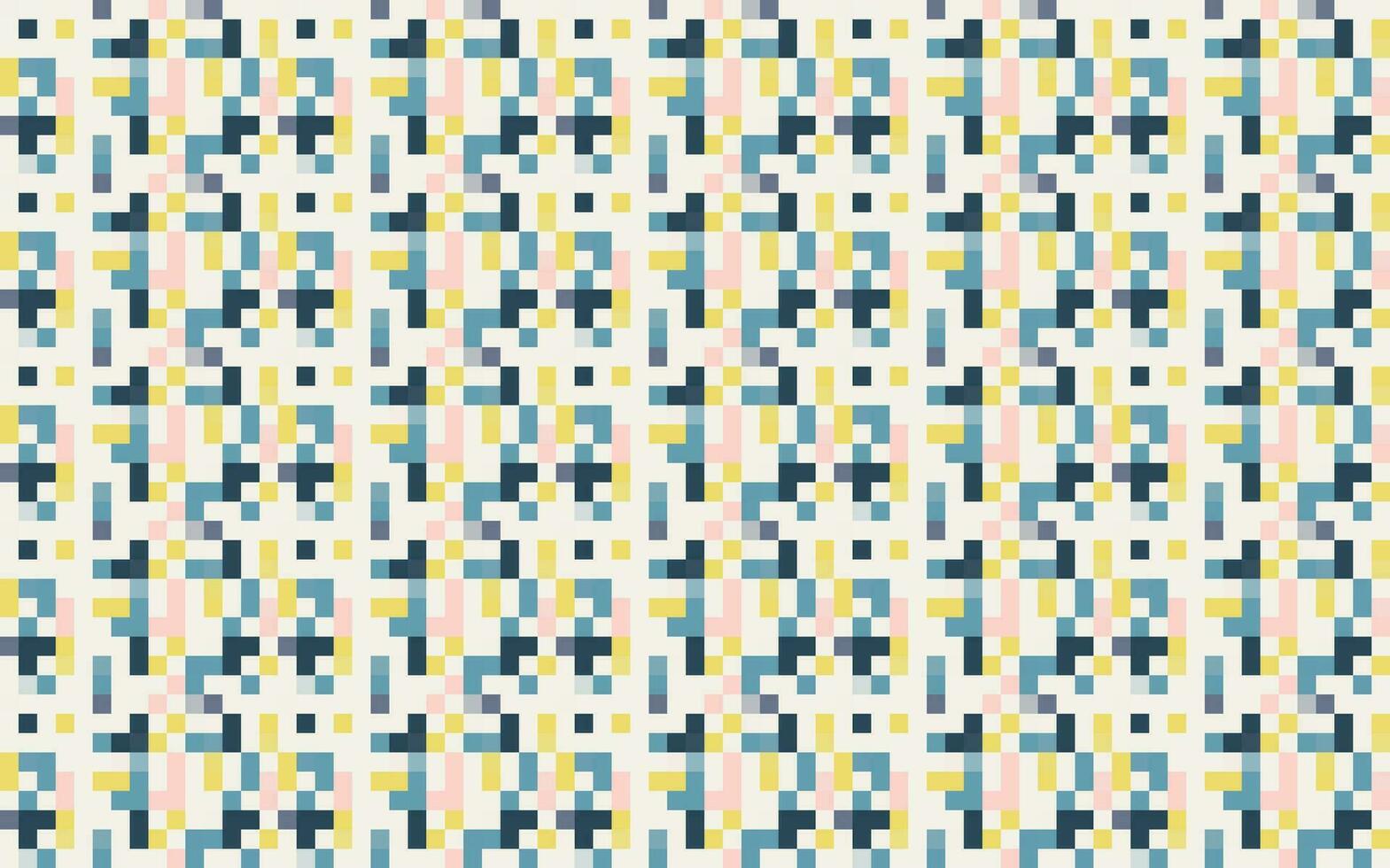 Pixelated Colorful Vibrant Geometric grid modern abstract pixel Noise Vector texture, Tile seamless pattern background