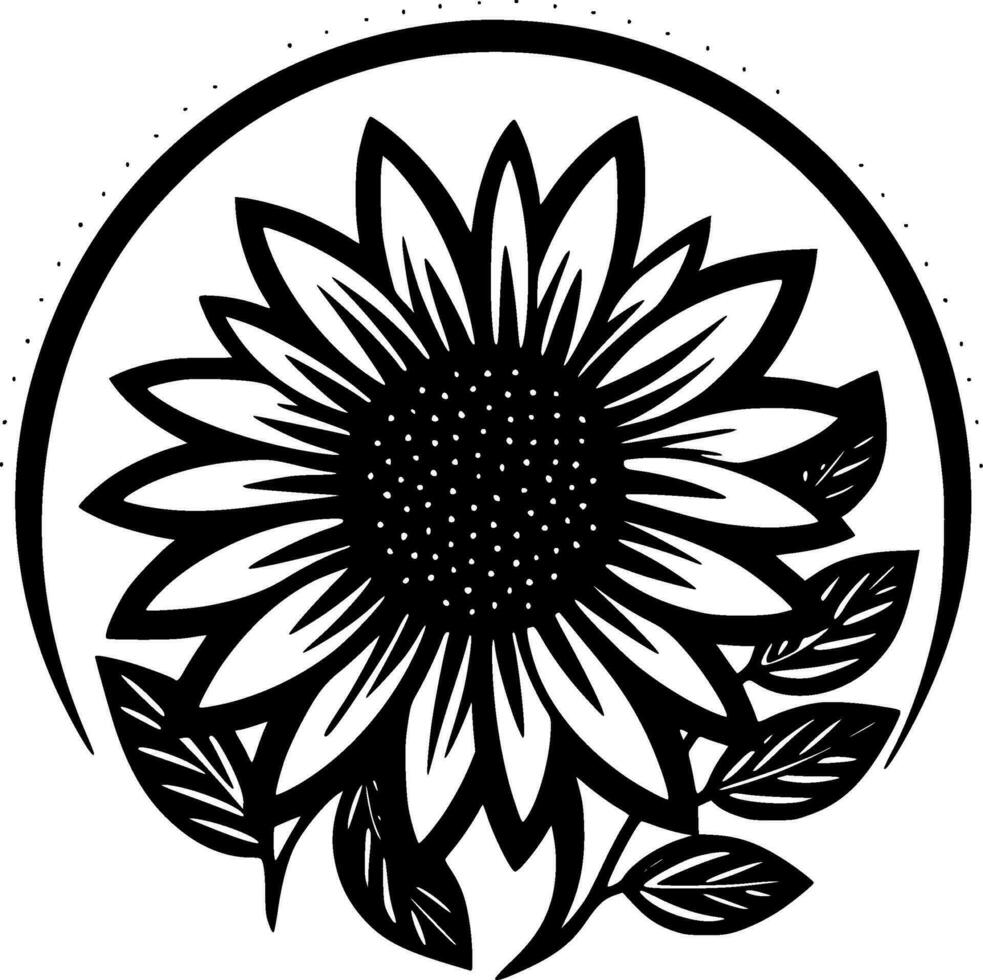 flor, minimalista y sencillo silueta - vector ilustración