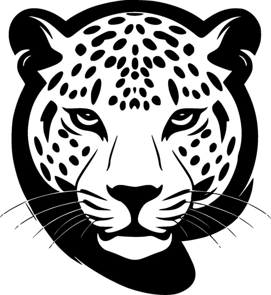 leopardo - minimalista y plano logo - vector ilustración