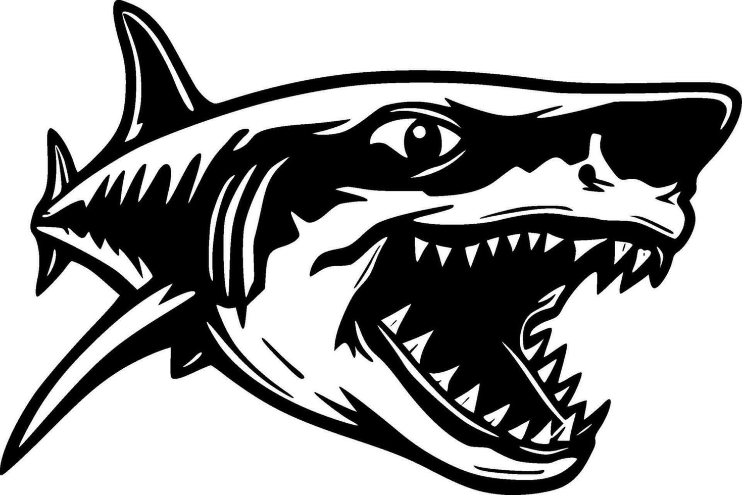 Shark - High Quality Vector Logo - Vector illustration ideal for T-shirt graphic