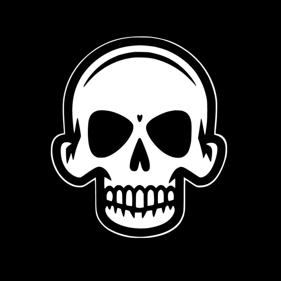 Skull, Minimalist and Simple Silhouette - Vector illustration