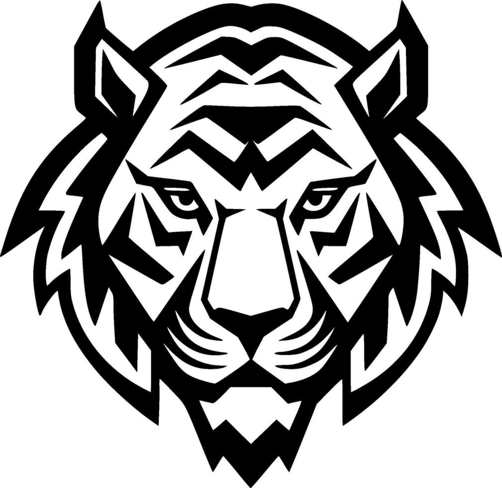 tigre, minimalista y sencillo silueta - vector ilustración