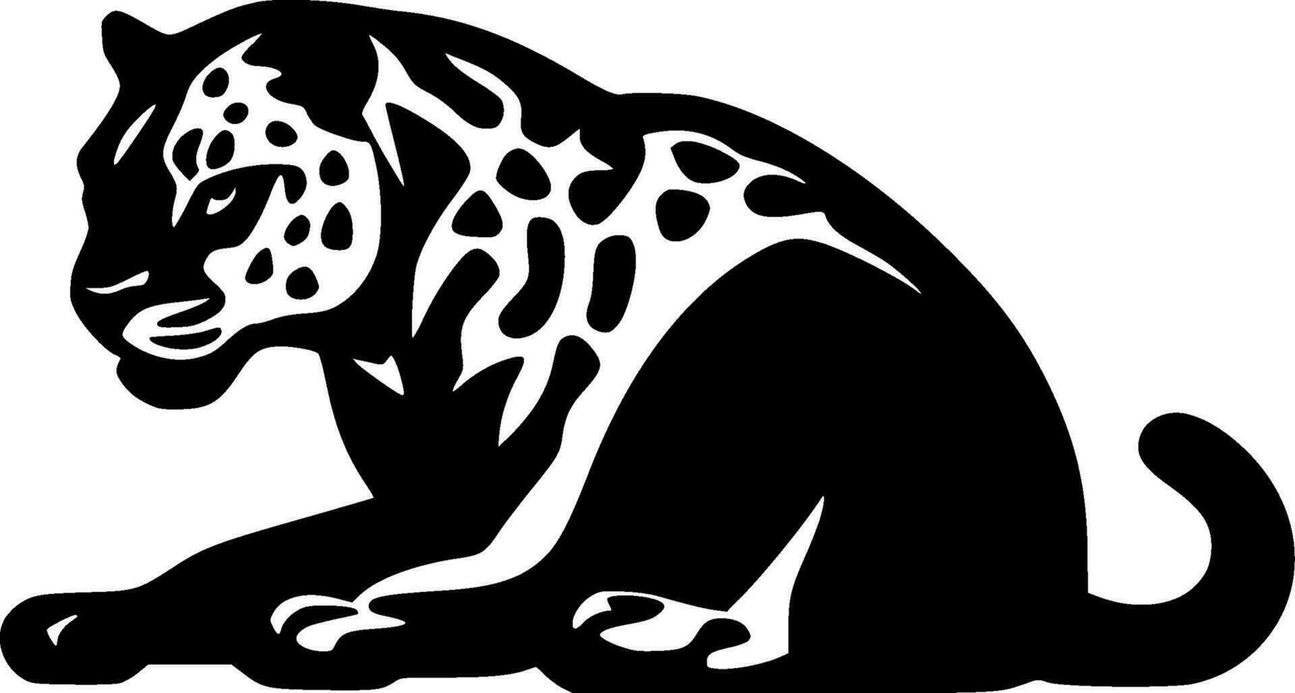 leopardo - minimalista y plano logo - vector ilustración