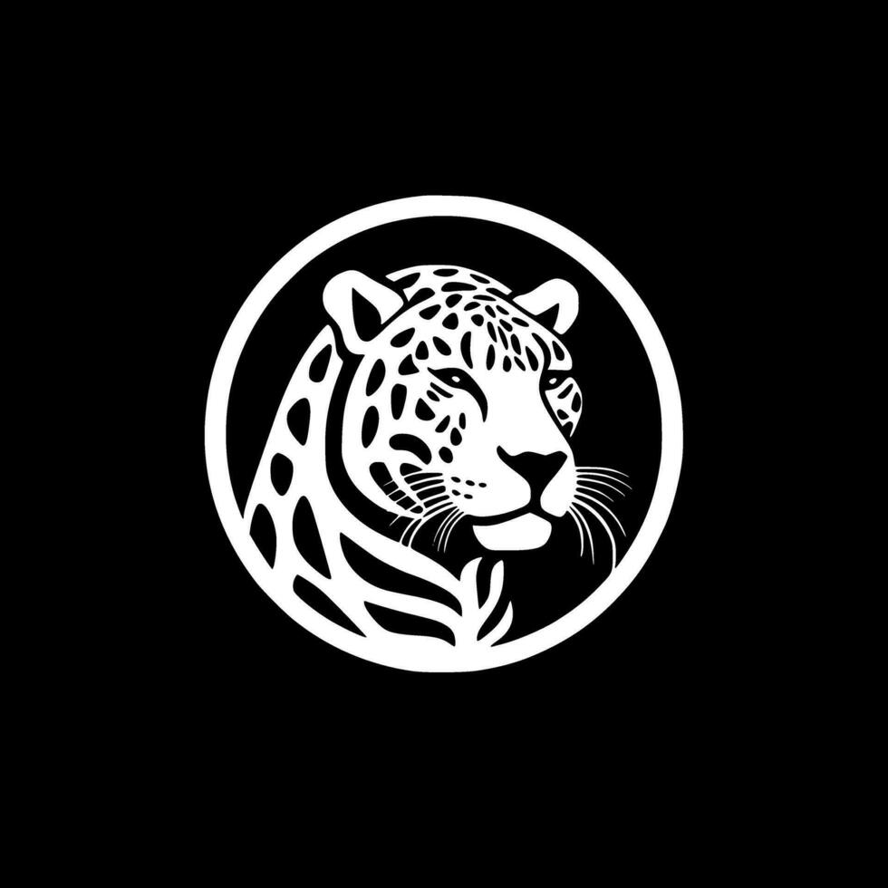 leopardo - minimalista y plano logo - vector ilustración