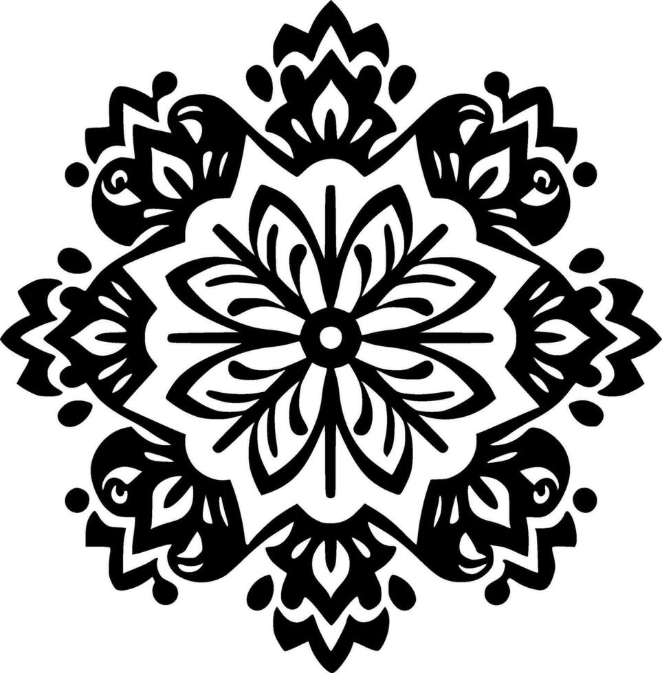 Mandala, Minimalist and Simple Silhouette - Vector illustration