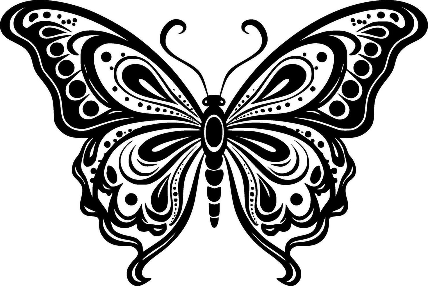 Butterfly, Minimalist and Simple Silhouette - Vector illustration