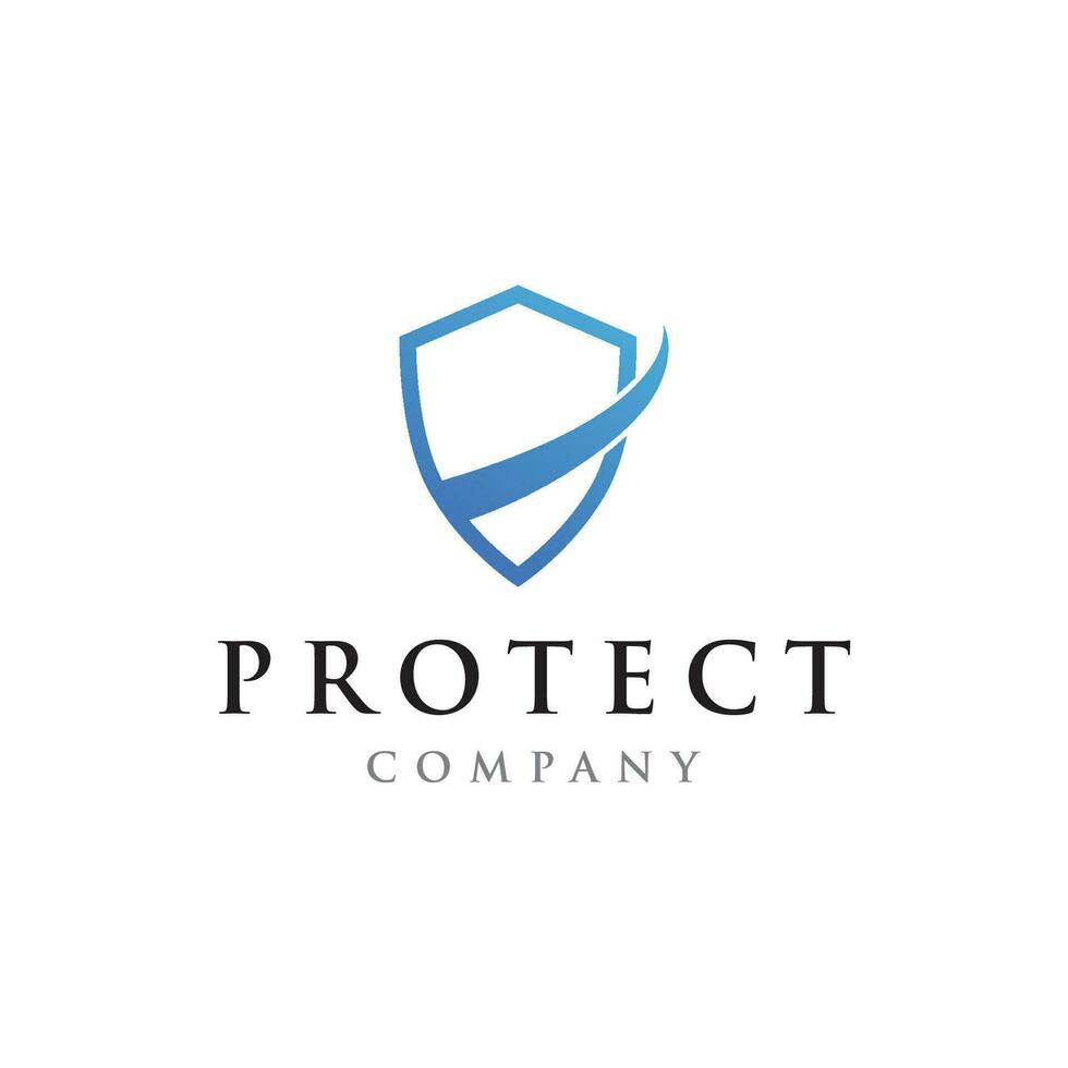 Protection Logo design with modern and unique shield concept.Logo for business , protection , web. vector