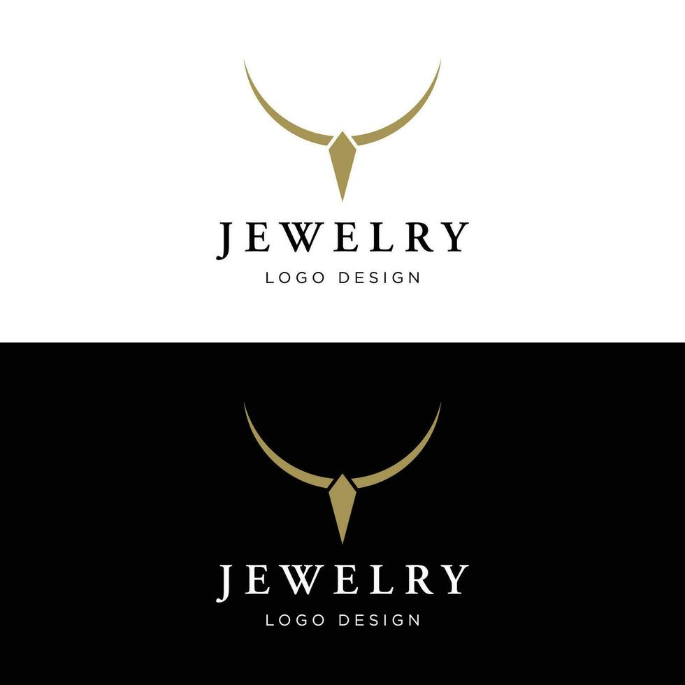 Luxury vintage jewelry logo template design with creative idea with abstract ring shape. Logo for jewelry shop,business,company,fashion. vector