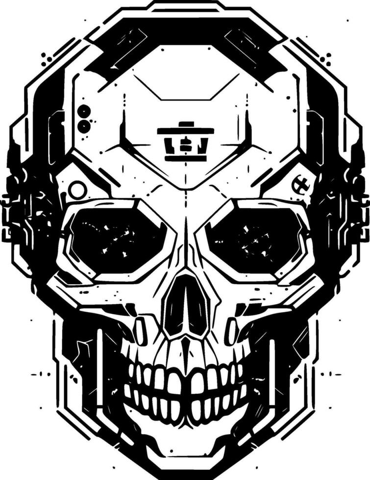 Skull, Minimalist and Simple Silhouette - Vector illustration