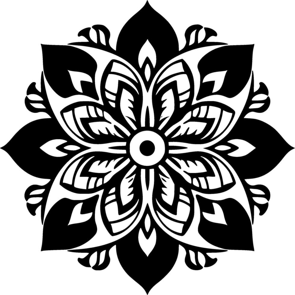 Mandala, Minimalist and Simple Silhouette - Vector illustration